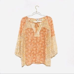 LOFT Floral Peasant Blouse